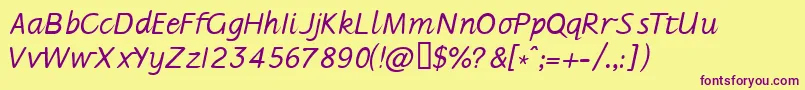Jarman Font – Purple Fonts on Yellow Background