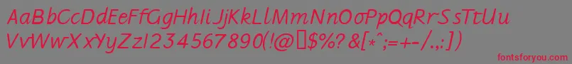 Jarman Font – Red Fonts on Gray Background