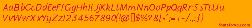 Jarman Font – Red Fonts on Orange Background