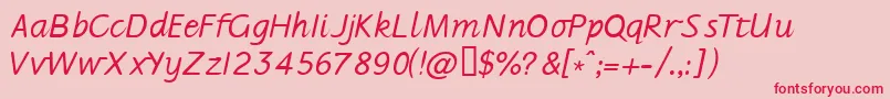 Jarman Font – Red Fonts on Pink Background