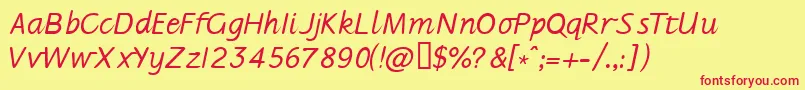 Jarman Font – Red Fonts on Yellow Background