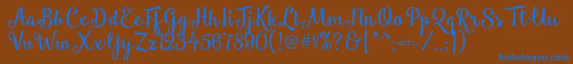 SmoothieShoppe Font – Blue Fonts on Brown Background