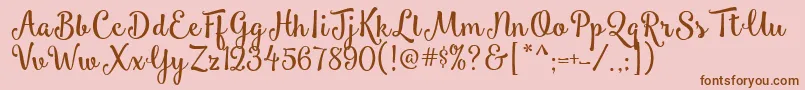 SmoothieShoppe Font – Brown Fonts on Pink Background