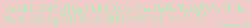 SmoothieShoppe Font – Green Fonts on Pink Background