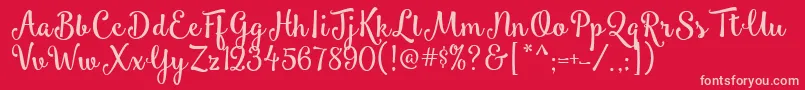 SmoothieShoppe Font – Pink Fonts on Red Background