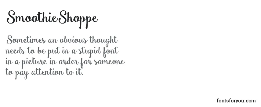 Review of the SmoothieShoppe Font