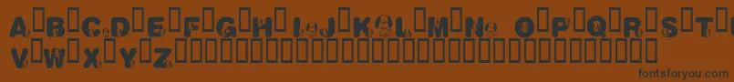 KrNicksPuppy1 Font – Black Fonts on Brown Background
