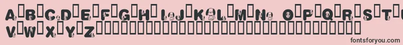 KrNicksPuppy1 Font – Black Fonts on Pink Background