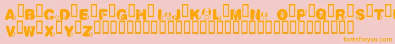 KrNicksPuppy1 Font – Orange Fonts on Pink Background