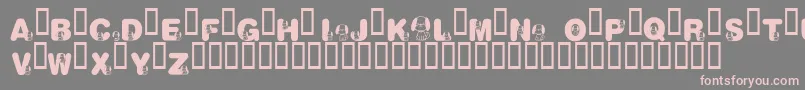 KrNicksPuppy1 Font – Pink Fonts on Gray Background