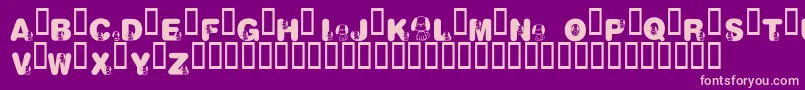 KrNicksPuppy1 Font – Pink Fonts on Purple Background