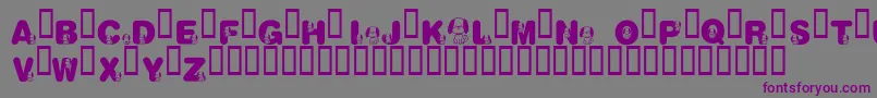 KrNicksPuppy1 Font – Purple Fonts on Gray Background