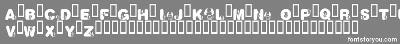 KrNicksPuppy1 Font – White Fonts on Gray Background