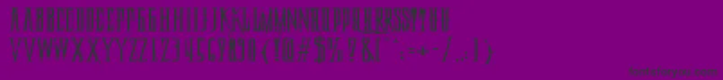 DeadlyBlackChainExtended-fontti – mustat fontit violetilla taustalla