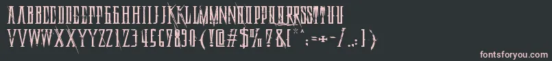 DeadlyBlackChainExtended Font – Pink Fonts on Black Background