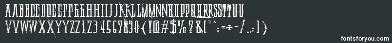 DeadlyBlackChainExtended Font – White Fonts on Black Background