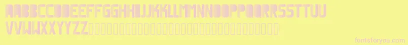 Magnetic Font – Pink Fonts on Yellow Background