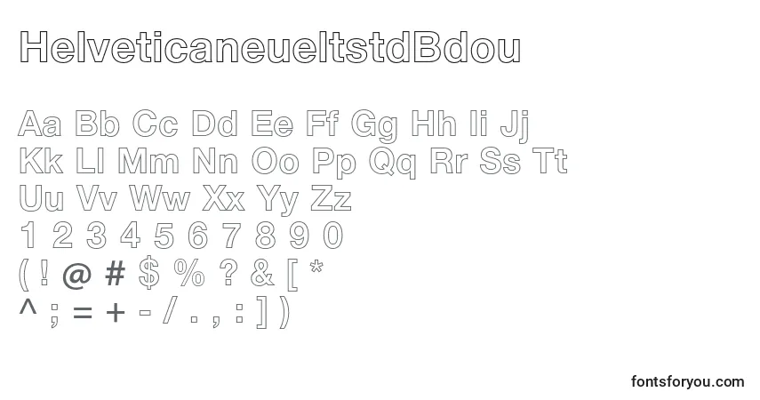 Шрифт HelveticaneueltstdBdou – алфавит, цифры, специальные символы
