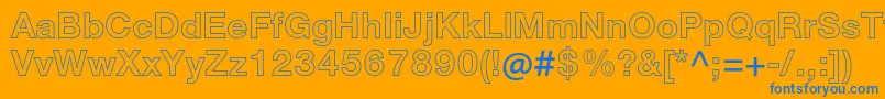 HelveticaneueltstdBdou Font – Blue Fonts on Orange Background