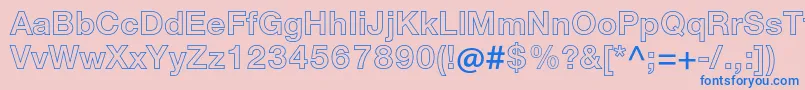 Police HelveticaneueltstdBdou – polices bleues sur fond rose