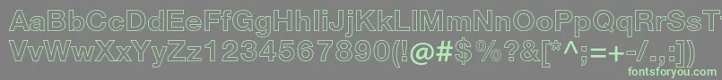 HelveticaneueltstdBdou Font – Green Fonts on Gray Background