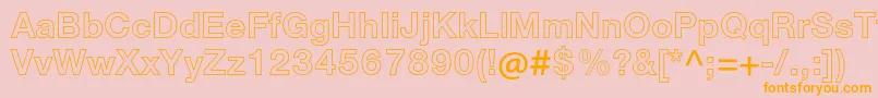 HelveticaneueltstdBdou Font – Orange Fonts on Pink Background