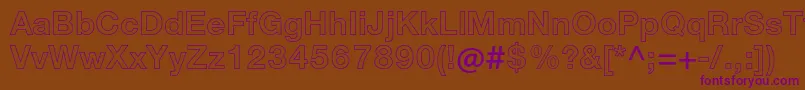 HelveticaneueltstdBdou Font – Purple Fonts on Brown Background