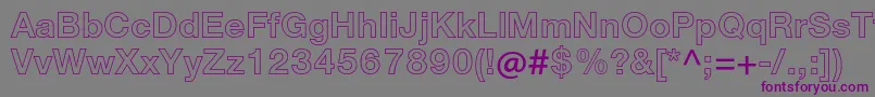 HelveticaneueltstdBdou Font – Purple Fonts on Gray Background