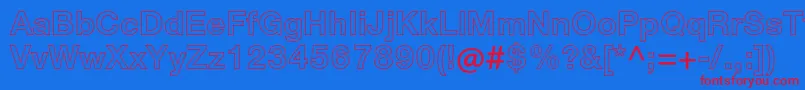 HelveticaneueltstdBdou Font – Red Fonts on Blue Background