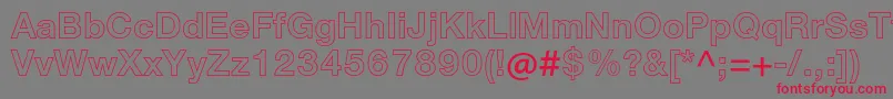 HelveticaneueltstdBdou Font – Red Fonts on Gray Background