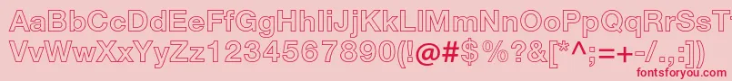 HelveticaneueltstdBdou Font – Red Fonts on Pink Background