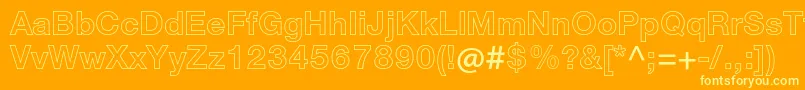 HelveticaneueltstdBdou Font – Yellow Fonts on Orange Background
