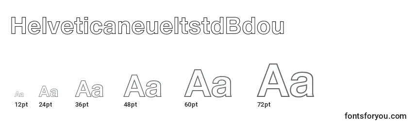 Размеры шрифта HelveticaneueltstdBdou