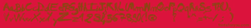 MadAFraf Font – Brown Fonts on Red Background