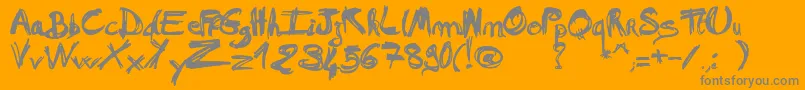 More about MadAFraf Font MadAFraf Font – Gray Fonts on Orange Background