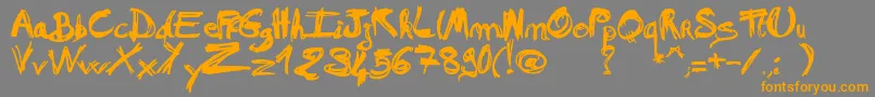 MadAFraf Font – Orange Fonts on Gray Background