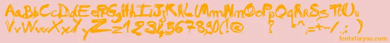 MadAFraf Font – Orange Fonts on Pink Background