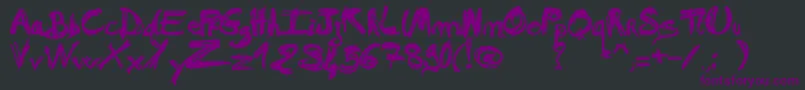MadAFraf Font – Purple Fonts on Black Background