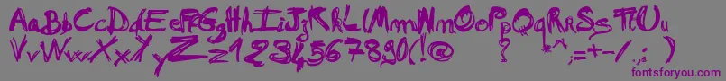 MadAFraf Font – Purple Fonts on Gray Background