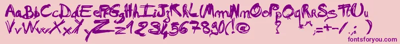 MadAFraf Font – Purple Fonts on Pink Background
