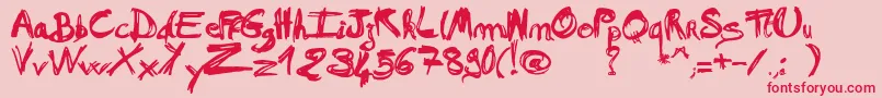 MadAFraf Font – Red Fonts on Pink Background