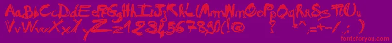 MadAFraf Font – Red Fonts on Purple Background