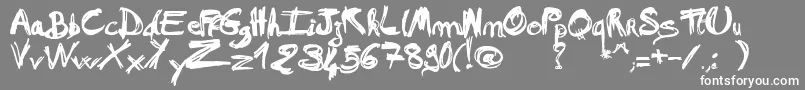 MadAFraf Font – White Fonts on Gray Background