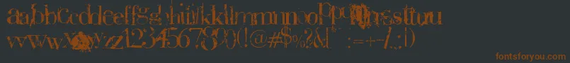 BauerPlagueDeath-Schriftart – Braune Schriften auf schwarzem Hintergrund