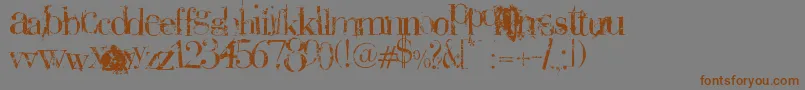 BauerPlagueDeath Font – Brown Fonts on Gray Background