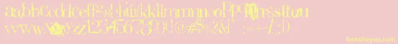 BauerPlagueDeath Font – Yellow Fonts on Pink Background
