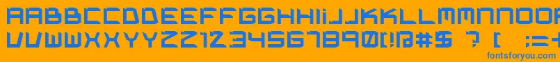 KimpetBold Font – Blue Fonts on Orange Background