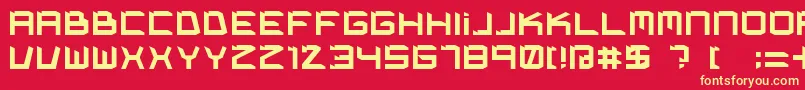 KimpetBold Font – Yellow Fonts on Red Background