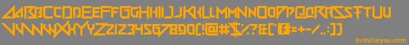 BigQuicksand-Schriftart – Orangefarbene Schriften auf grauem Hintergrund