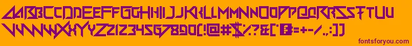 BigQuicksand Font – Purple Fonts on Orange Background